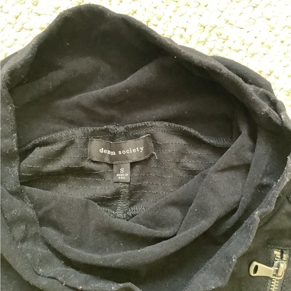 EUC Denim Society Maternity Black Pants Leggings S Full Panel - Picture 2 of 4